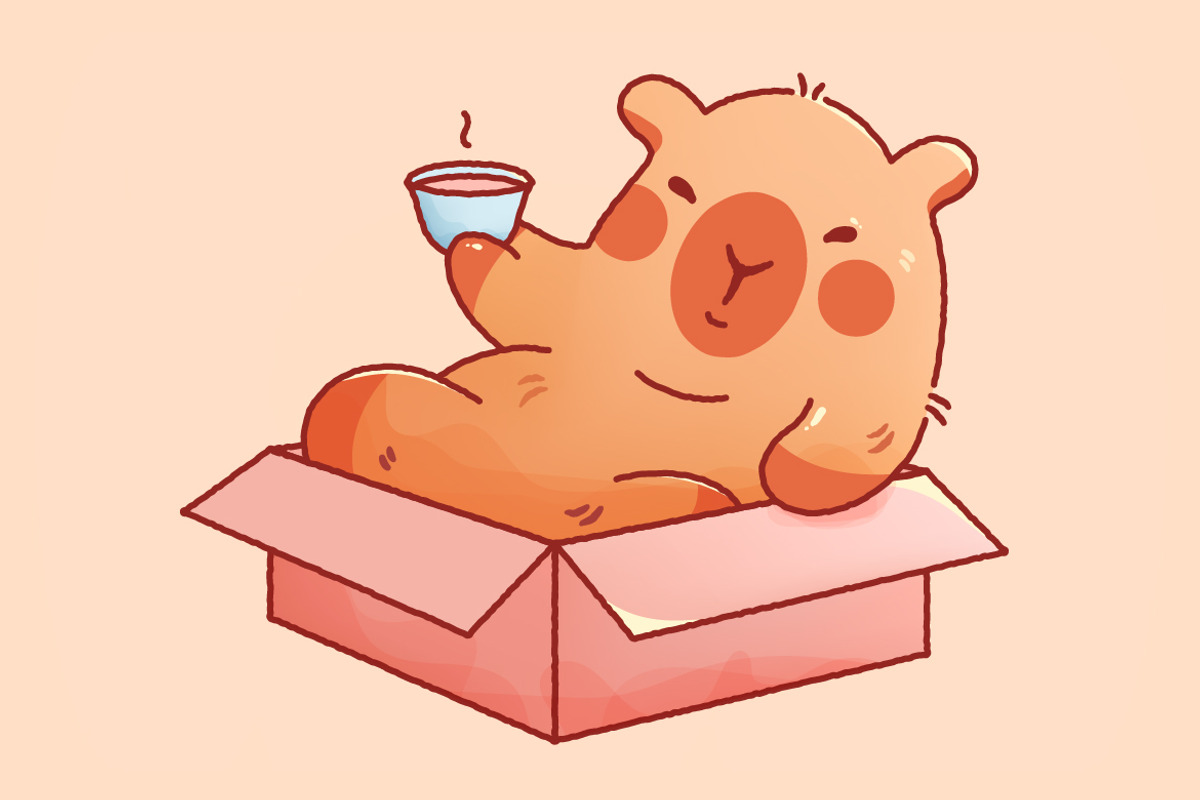 Kawaii Capybara - Pack 2, an Animal Illustration by AleksAbramova (Photo 5 of 12)