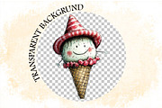 Whimsical Summer Ice Cream Clipart B, an Illustration by SVGArt (Thumbnail 9 of 9)