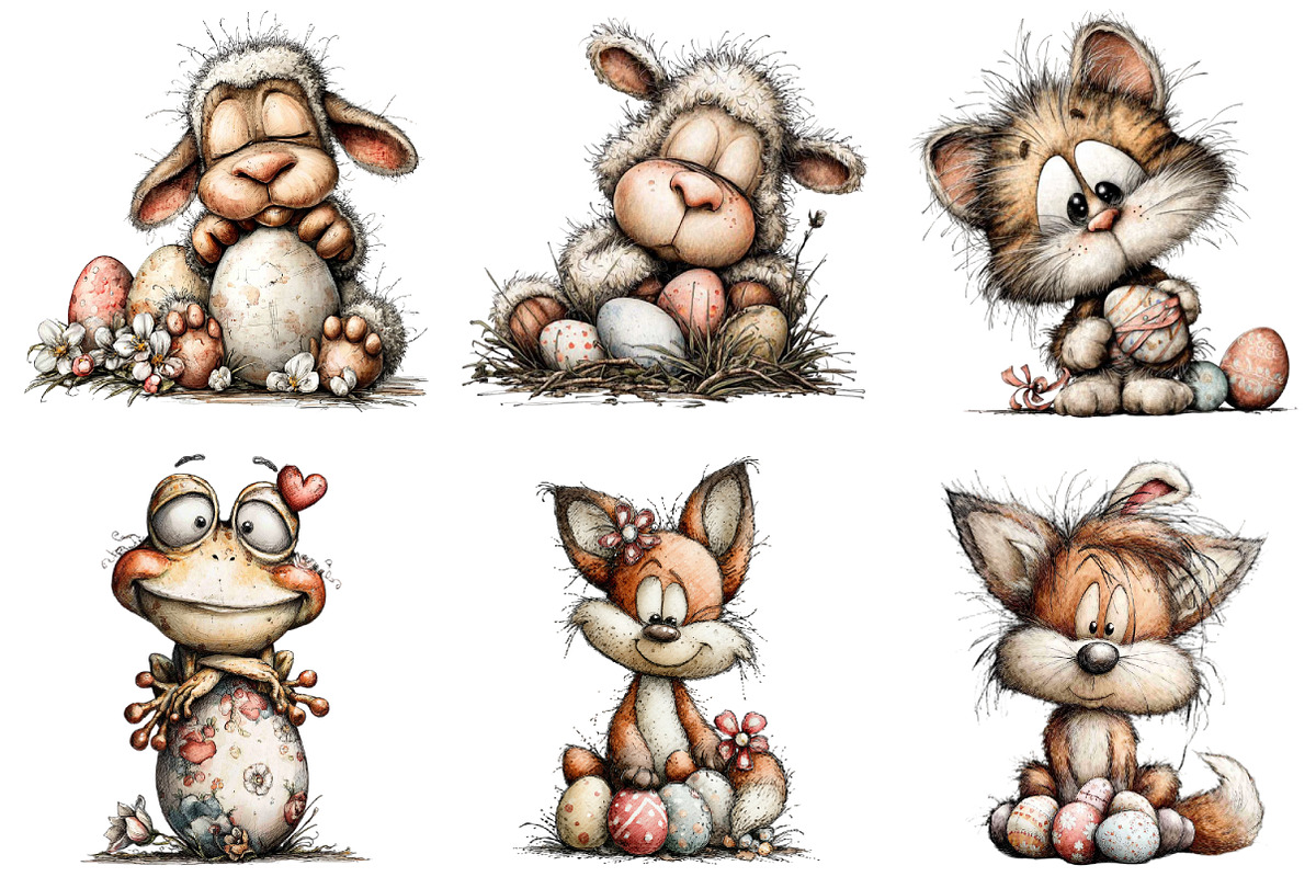 Easter Animals Clipart, an Illustration by Design Market (Photo 4 of 4)