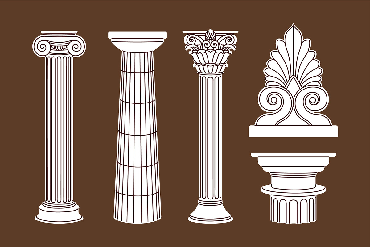 Greek antique architecture, columns, an Object Illustration by Good Studio (Photo 5 of 5)