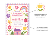 Retro Rainbow Girls Birthday Invite, an Invitation Template by heynomi (Thumbnail 8 of 20)