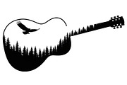 Nature Landscape Guitar Silhouette, an Object Illustration by Creativeshirt (Thumbnail 6 of 31)