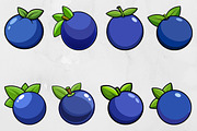 Cartoon Blueberry Clipart Collection, a Food Illustration by newminddesign (Thumbnail 1 of 8)