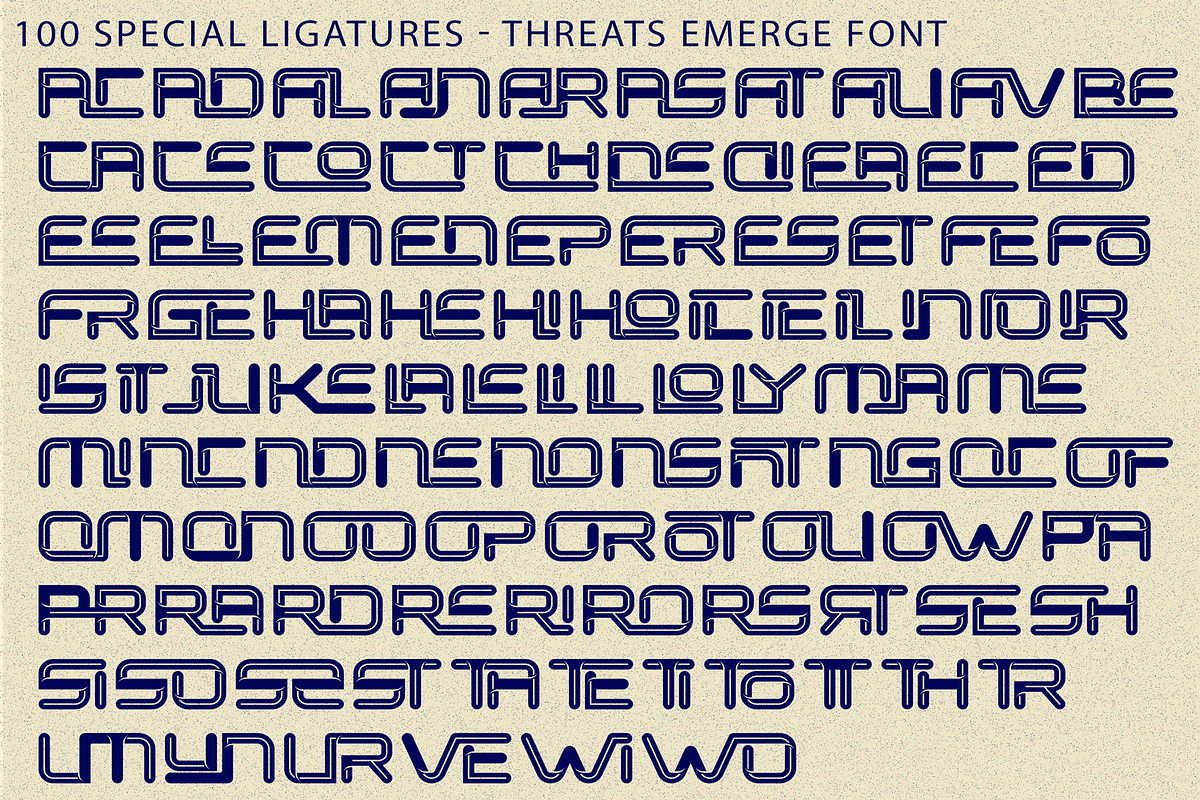 THREATS EMERGE - CYBER FONT, a Sans Serif Font by 177Studio (Photo 8 of 8)