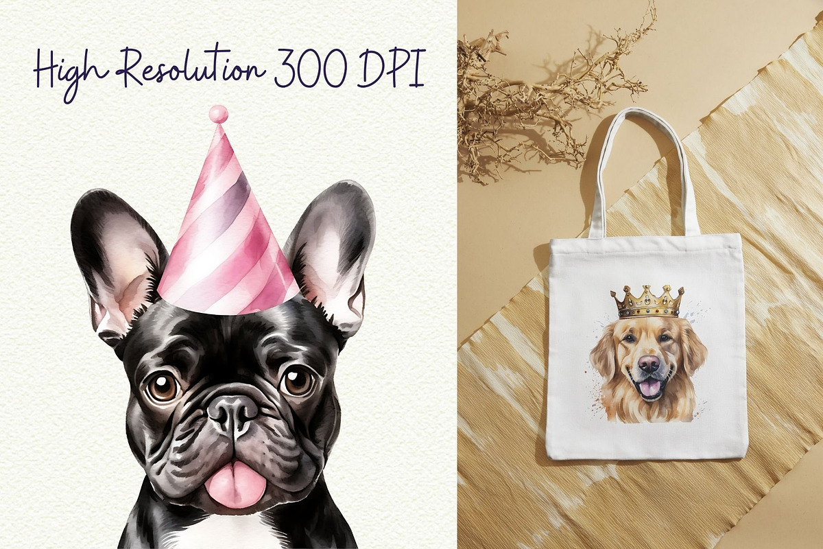 Pawfect Birthday Dog Breeds Clipart, an Object Graphic by Anna Design Studio (Photo 8 of 10)