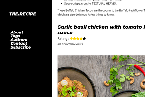 Recipe Food Blogging HTML5 Template