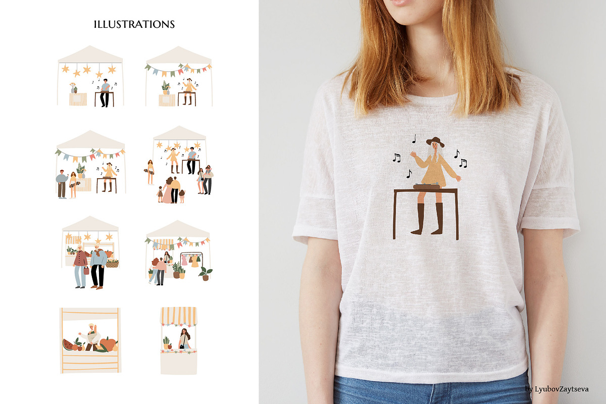 summer market clipart | svg png ai, a Seasonal Illustration by LyubovZaytseva (Photo 5 of 15)