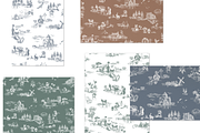Irish Toile de Jouy Pattern Set, a Background Graphic by Hughes Studio (Thumbnail 9 of 9)