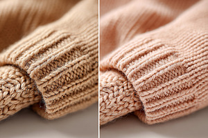 Close-up view of knit textures showcasing craftsmanship and attention to detail, a Beauty & Fashion Photo by AlyaAnd