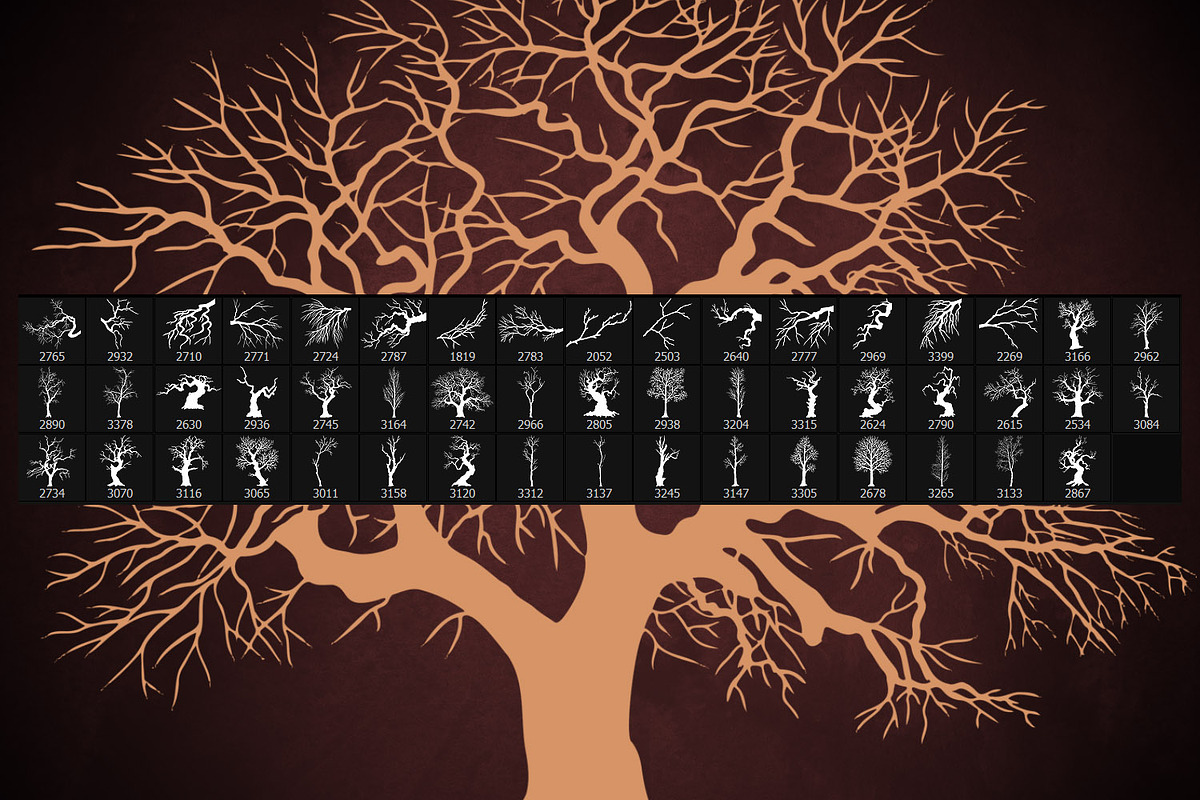 Winter Trees Photoshop Brushes, a Brush Add-On by ArtistMef (Photo 4 of 6)