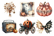 Watercolor Vintage Aesthetic Hallowe, an Illustration by Daily.Designs (Thumbnail 5 of 5)