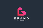 Letter G love logo design template, a Branding & Logo Template by Amadul11 (Thumbnail 1 of 4)
