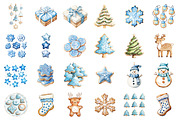 Christmas Cute Cookies Clipart, an Illustration by SinaCreation (Thumbnail 2 of 5)