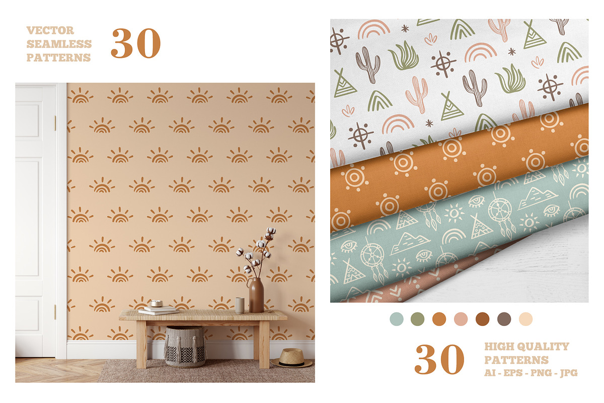 Western Bundle Clipart and Patterns, a Graphic by Katrinelly (Photo 5 of 14)