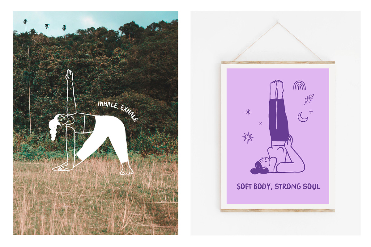 Yoga Time - illustrations & graphics, a Graphic by Marish (Photo 8 of 9)