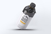 Glass Bottle Wrapped Paper Mock-Up, a Product Mockup by DesignRushMarket (Thumbnail 3 of 7)