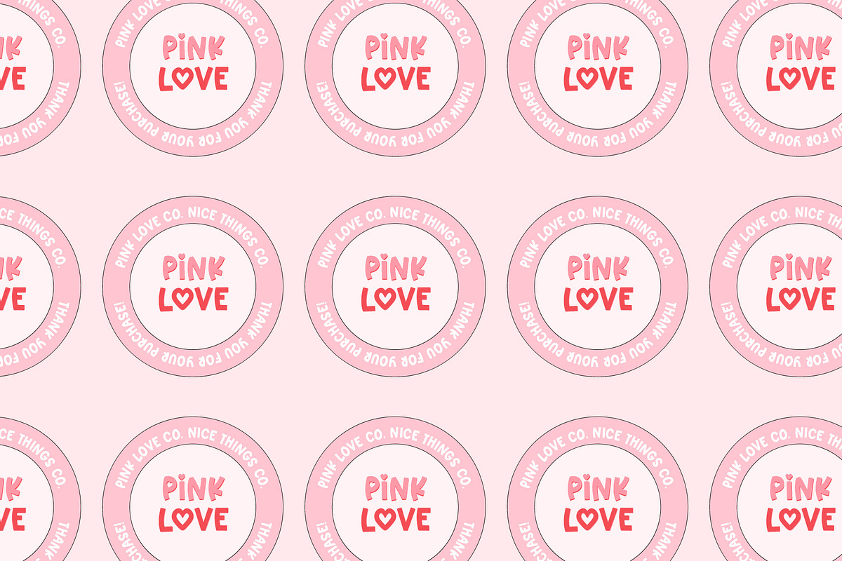 Pink Love - All Caps Heart Font, a Sans Serif Font by Kaya Fonts (Photo 5 of 20)