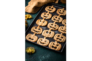 Halloween cookies in shape of jack-o, a Holiday Photo by Yulia Furman