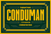 Conduman, a Sans Serif Font by graphicook (Thumbnail 1 of 10)
