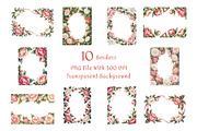Camellia Watercolor Floral Clipart, a Decorative Illustration by ForhadGFX (Thumbnail 5 of 14)