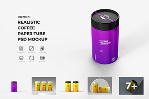 Paper Tube Mockup Round Box 250 Gram