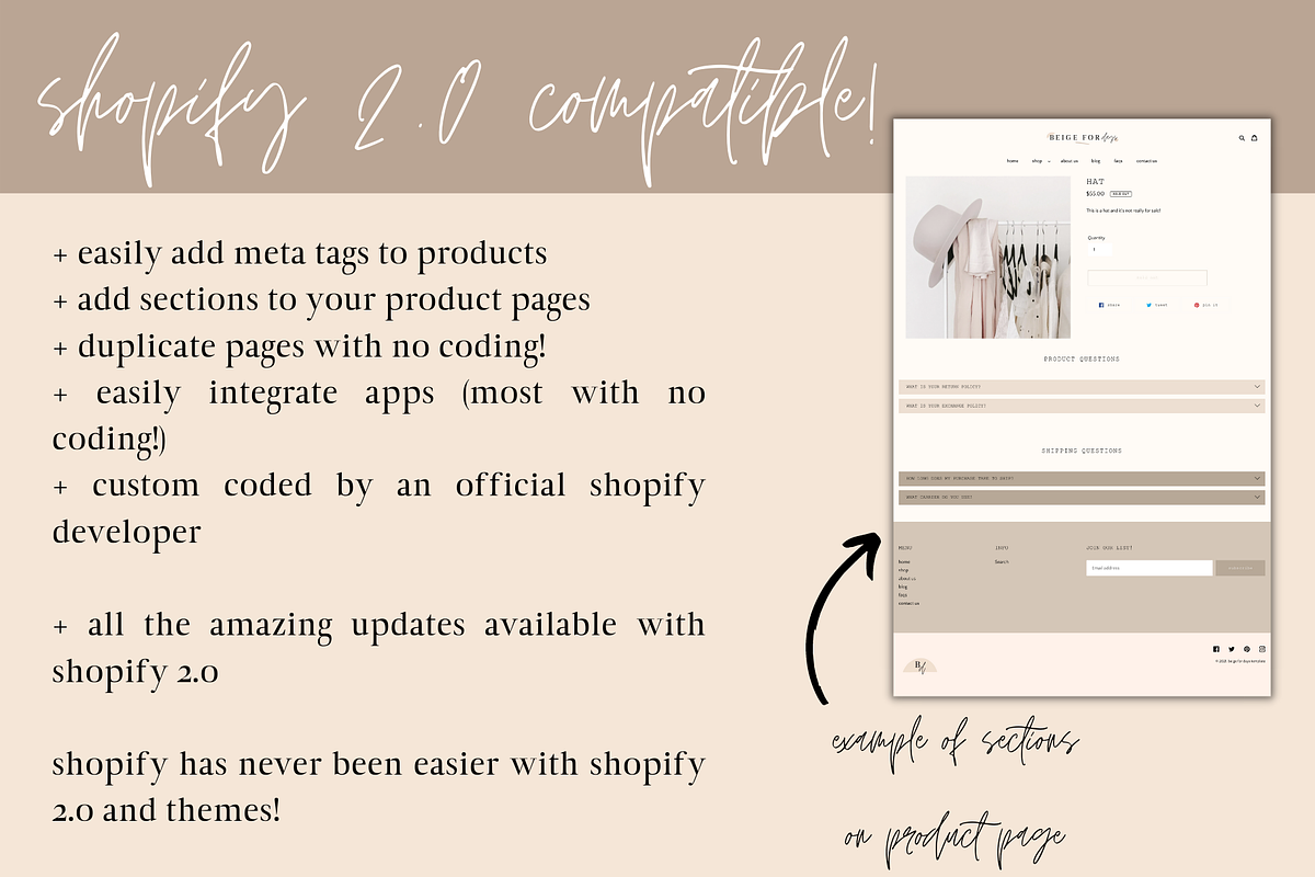 Shopify Template I BEIGE FOR DAYS, a Shopify Template by Easy Website Themes (Photo 5 of 6)