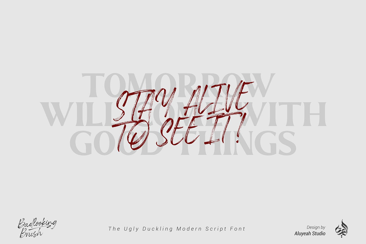 Badlooking Brush, a Font by Aluyeah Studio (Photo 11 of 15)