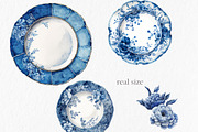 Blue and white porcelain Watercolor, an Object Graphic by MyLittleMeow (Thumbnail 4 of 6)