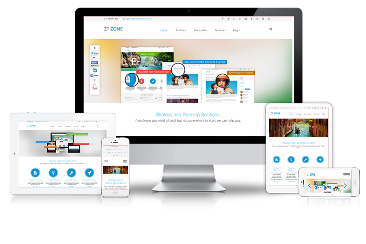 Responsive joomla template ZT Zone, a Websites & App Template by zootemplate (Photo 1 of 2)