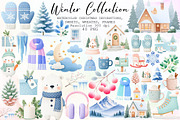 Watercolor Winter Clipart Collection, an Illustration by Sublimation Artist (Thumbnail 1 of 6)