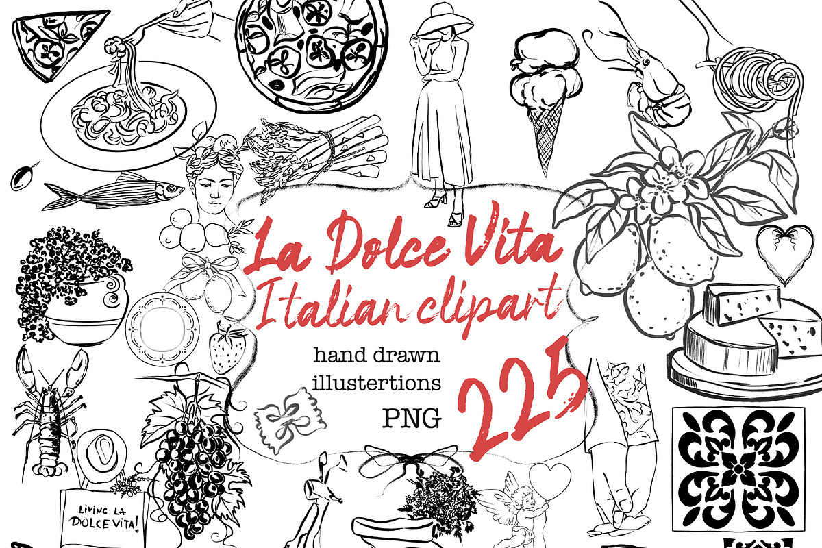 Italian Summer Clipart, a Graphic by HabitusDesigns (Photo 1 of 6)