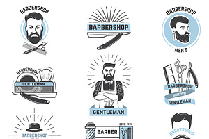 Barbershop Logo Vector Barber Cuts