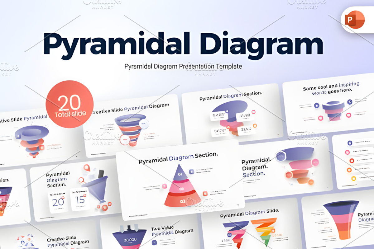 Pyramidal Diagram PowerPoint Temp, a Presentation Template by Ink Gallery (Photo 1 of 4)