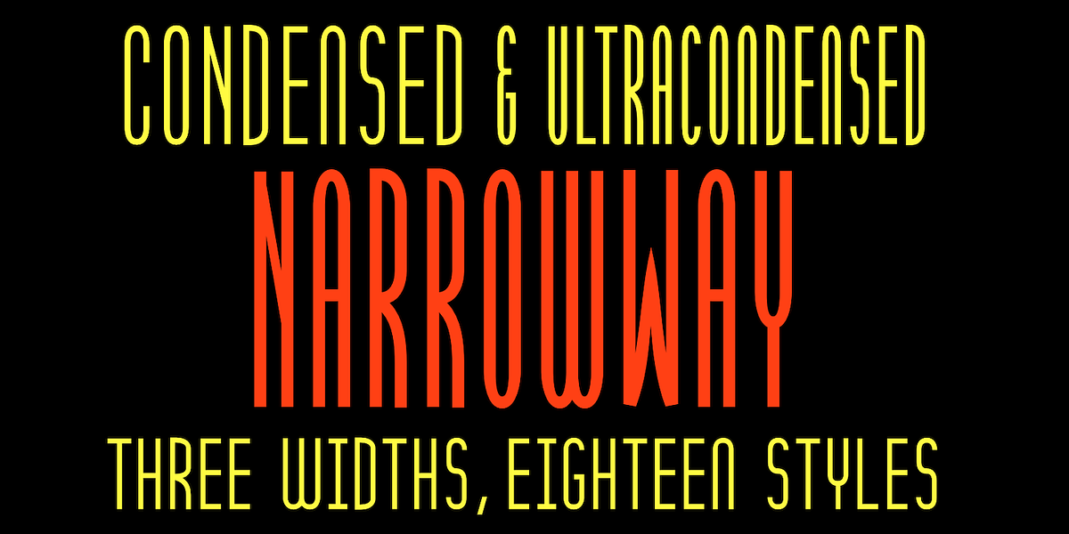 NarrowWay, a Sans Serif Font by Ingrimayne Type (Photo 1 of 11)