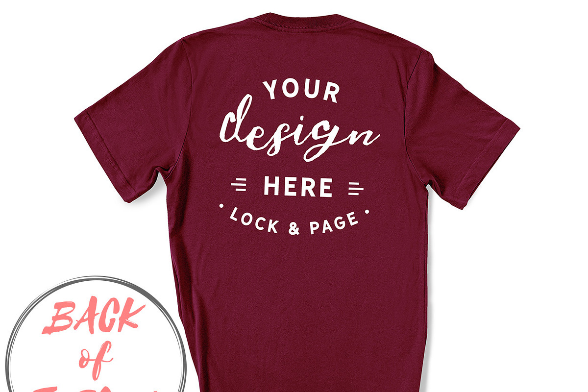 Back Of T-Shirt BC3001 Mockup Bundle, a Shirt Mockup by lock and page (Photo 22 of 88)