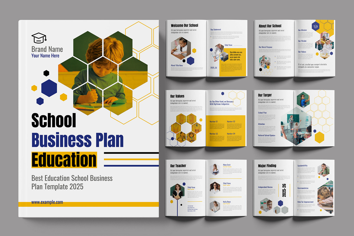 Education School Plan Template, a Brochure Template by ContestDesign (Photo 1 of 3)