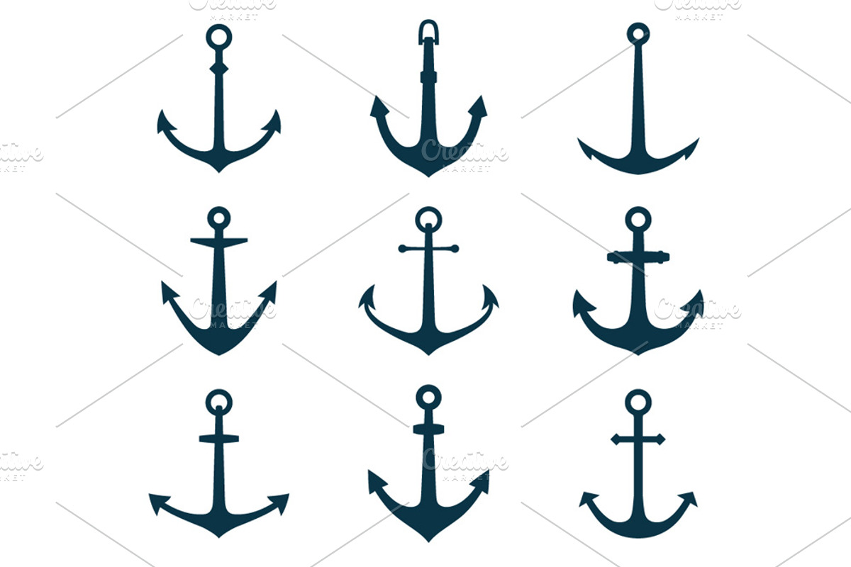 Vector anchors set, an Object Graphic by Paper Cards