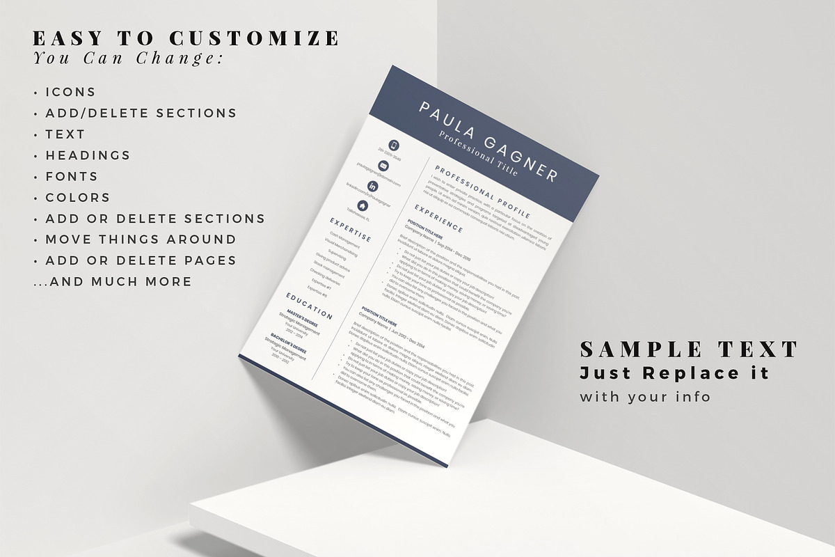 Accountant Resume CV with Experience, a Resume Template by HIRED Design Studio (Photo 7 of 18)