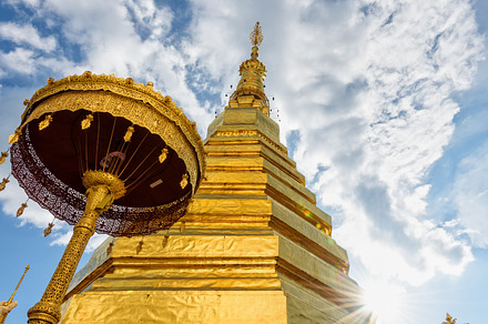 Wat phra that cho hae temple containing phra that cho hae, temple, and phrae, an Architecture Photo by yongkiet jitwattanatam