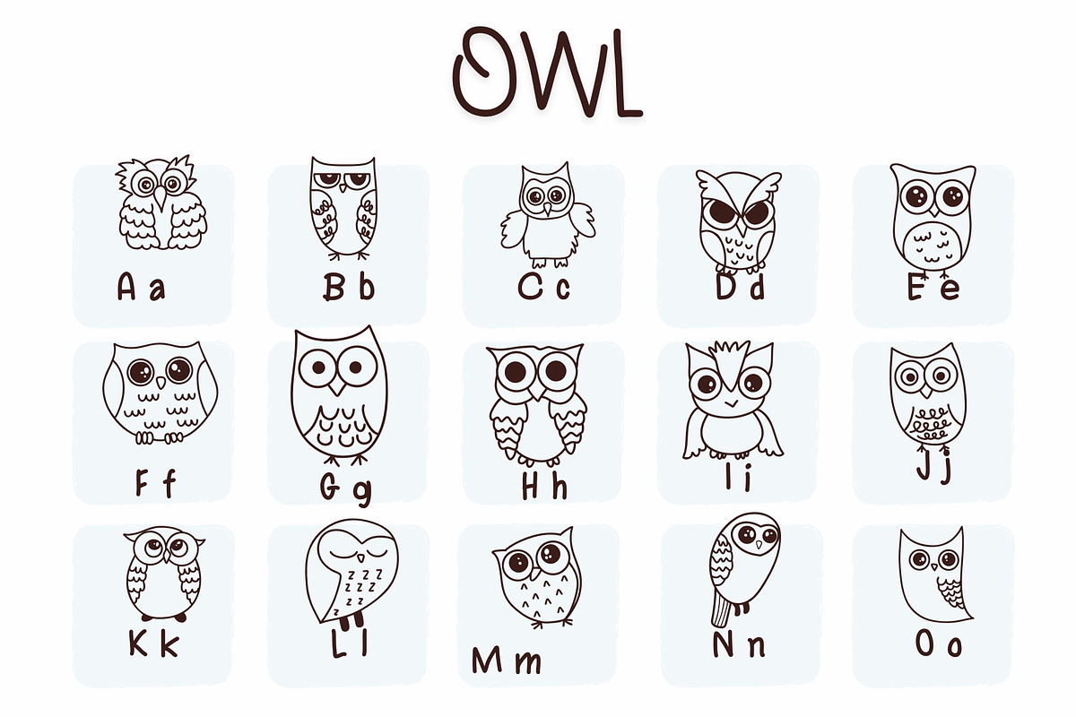 Owl | Symbols Fonts, a Symbol Font by Sirinart (Photo 2 of 9)