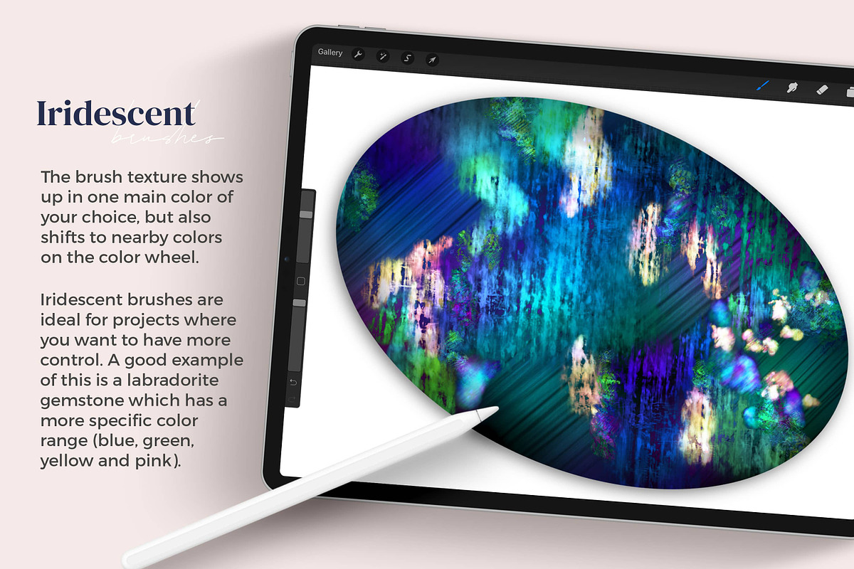 Iridescent Brushes for Procreate, a Brush Add-On by AJ Brushes (Photo 5 of 10)