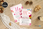 11th Birthday Invitation Card Temp, an Invitation Template by Snapybiz (Thumbnail 8 of 9)