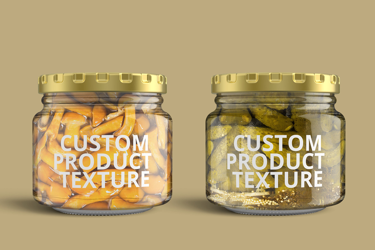 Pickle Sauce Honey Glass Jar Mockup, a Cups & Container Mockup by Digitalphaser (Photo 3 of 8)