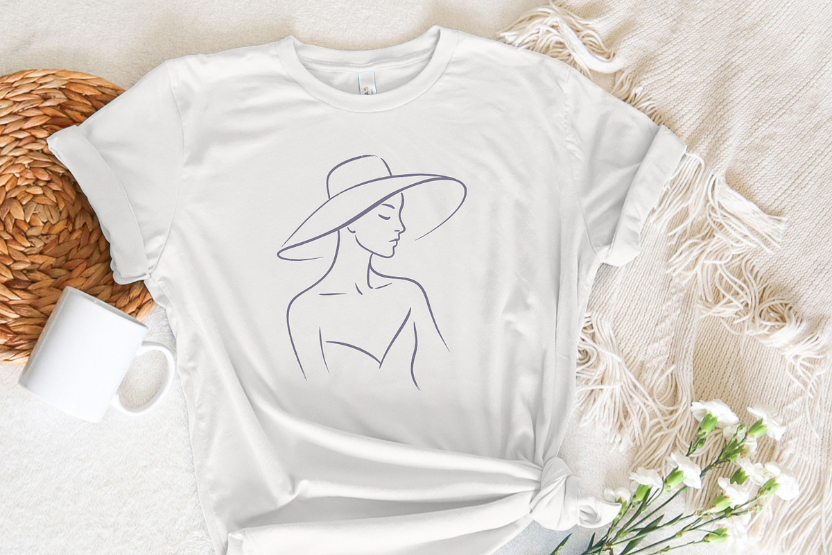 Elegant Woman With Hat Line Art, an Illustration by SharpMarketplace (Photo 7 of 9)