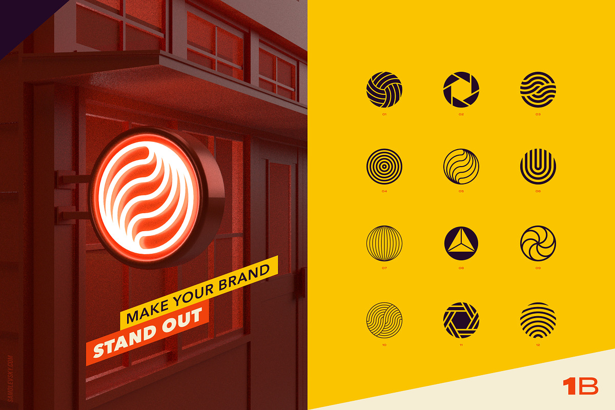 96 Logo Marks & Geometric Shapes, a Branding & Logo Template by Samolevsky (Photo 5 of 24)
