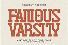 Famous Varsity - Vintage Slab Serif