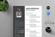 Professional Resume CV Template, a Resume Template by Blackcloud_Creations (Thumbnail 3 of 7)