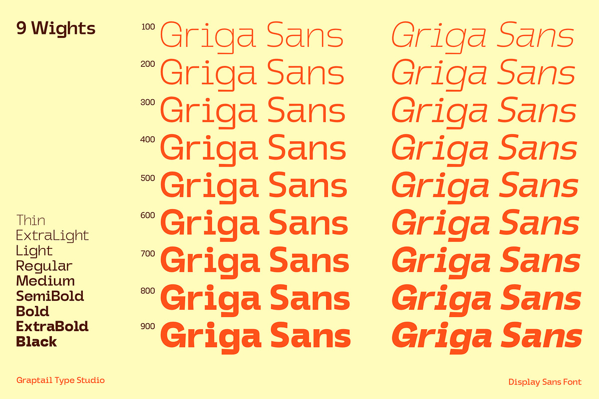 Griga Sans - Font Family, a Sans Serif Font by Graptail (Photo 4 of 18)