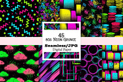 80s Neon Grunge Seamless Patterns, a Pattern Graphic by Wow Magic (Thumbnail 1 of 3)