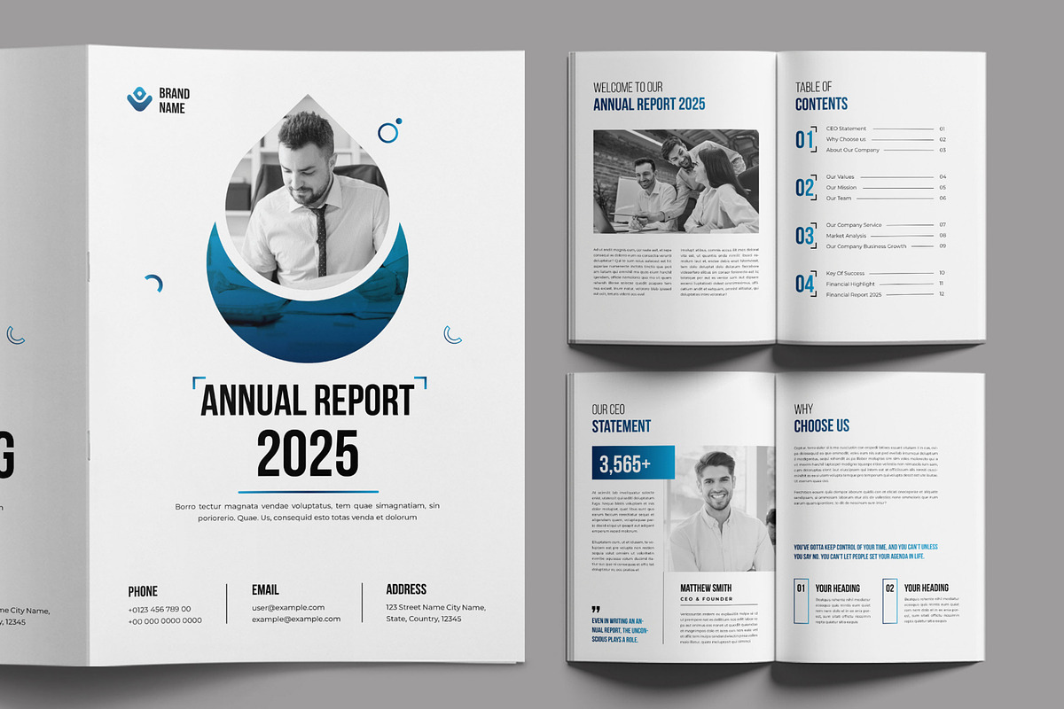 Creative Annual Report, a Brochure Template by ContestDesign (Photo 1 of 3)